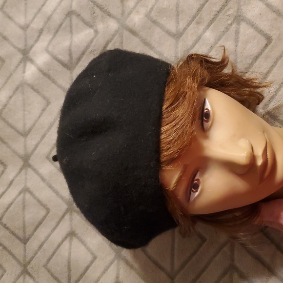 Women Beret 100% Wool Black French Beret Ladies Hat Winter Gift Beanie - Picture 5 of 6